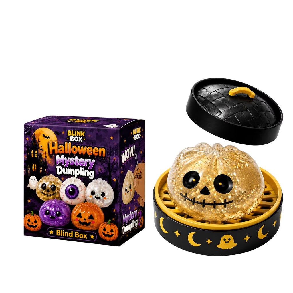 Halloween Dumpling Squeeze Squishy Toy, Cute Slow Rising Halloween Squishy Stress Relief Toy, Soft Sensory Fidget Toy for Party Favors, Trick or Treat Gifts & Collectors