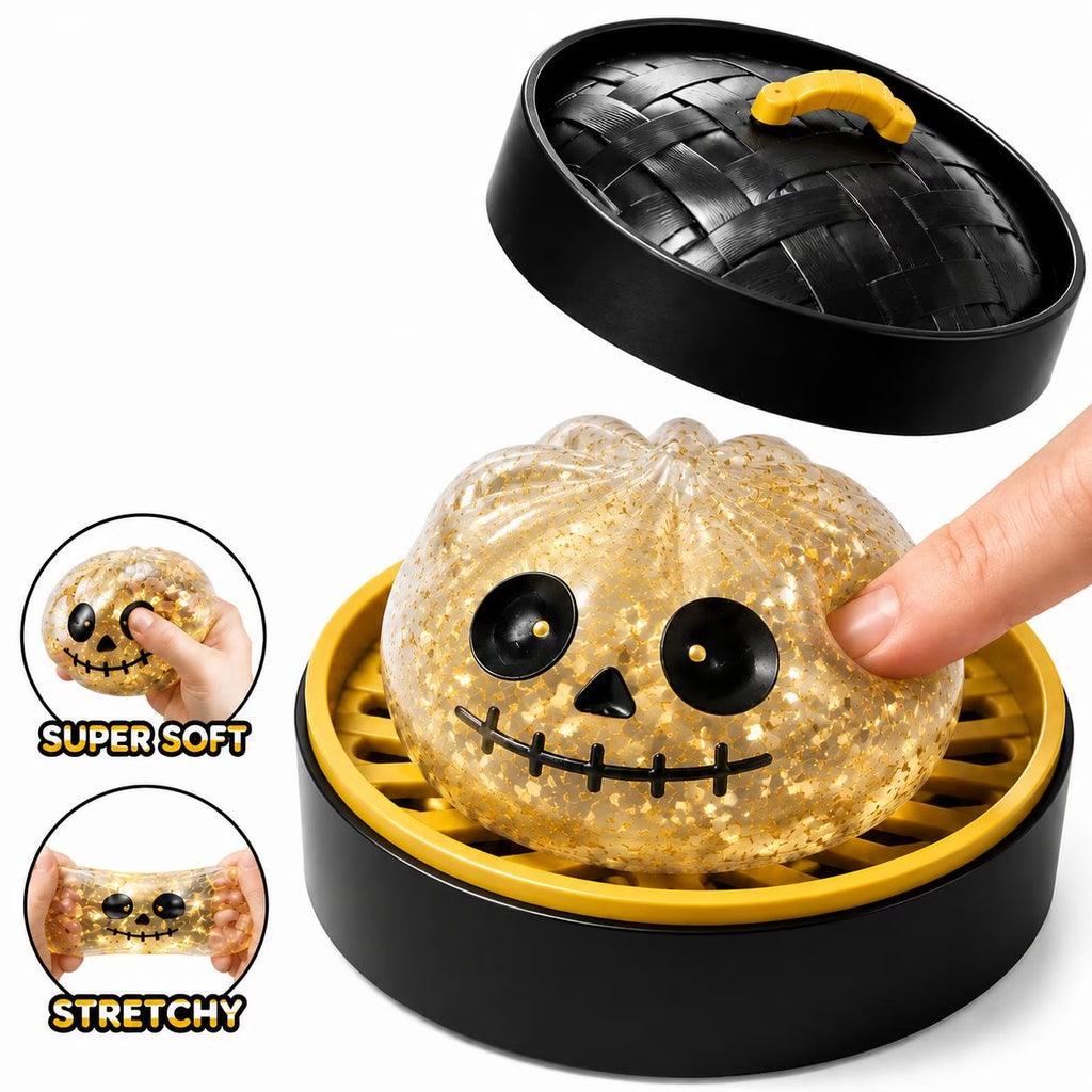 Halloween Dumpling Squeeze Squishy Toy, Cute Slow Rising Halloween Squishy Stress Relief Toy, Soft Sensory Fidget Toy for Party Favors, Trick or Treat Gifts & Collectors