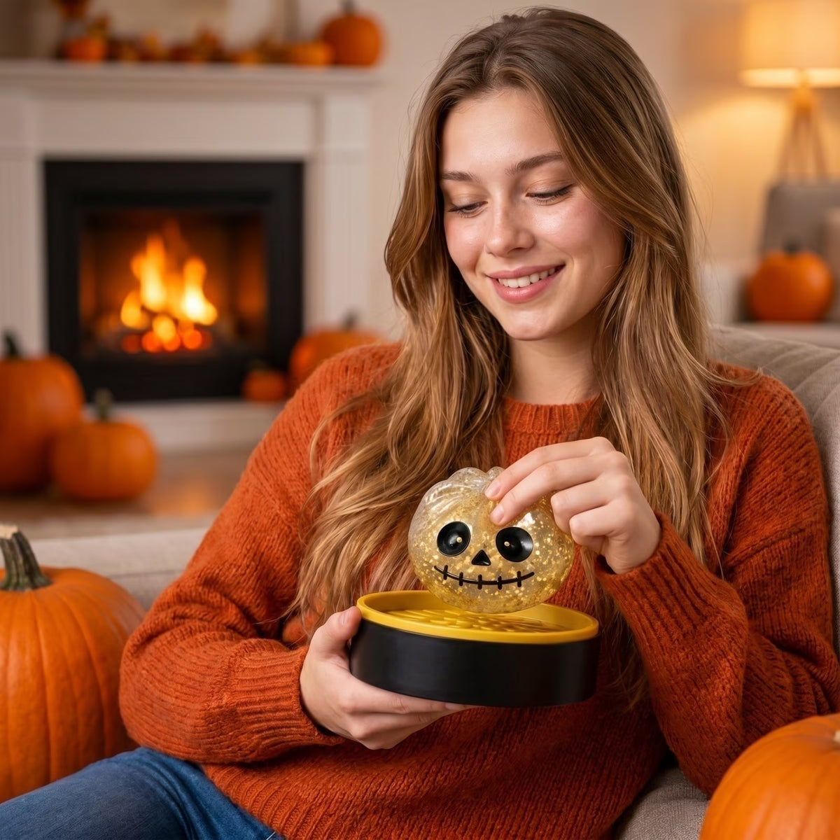 Halloween Dumpling Squeeze Squishy Toy, Cute Slow Rising Halloween Squishy Stress Relief Toy, Soft Sensory Fidget Toy for Party Favors, Trick or Treat Gifts & Collectors